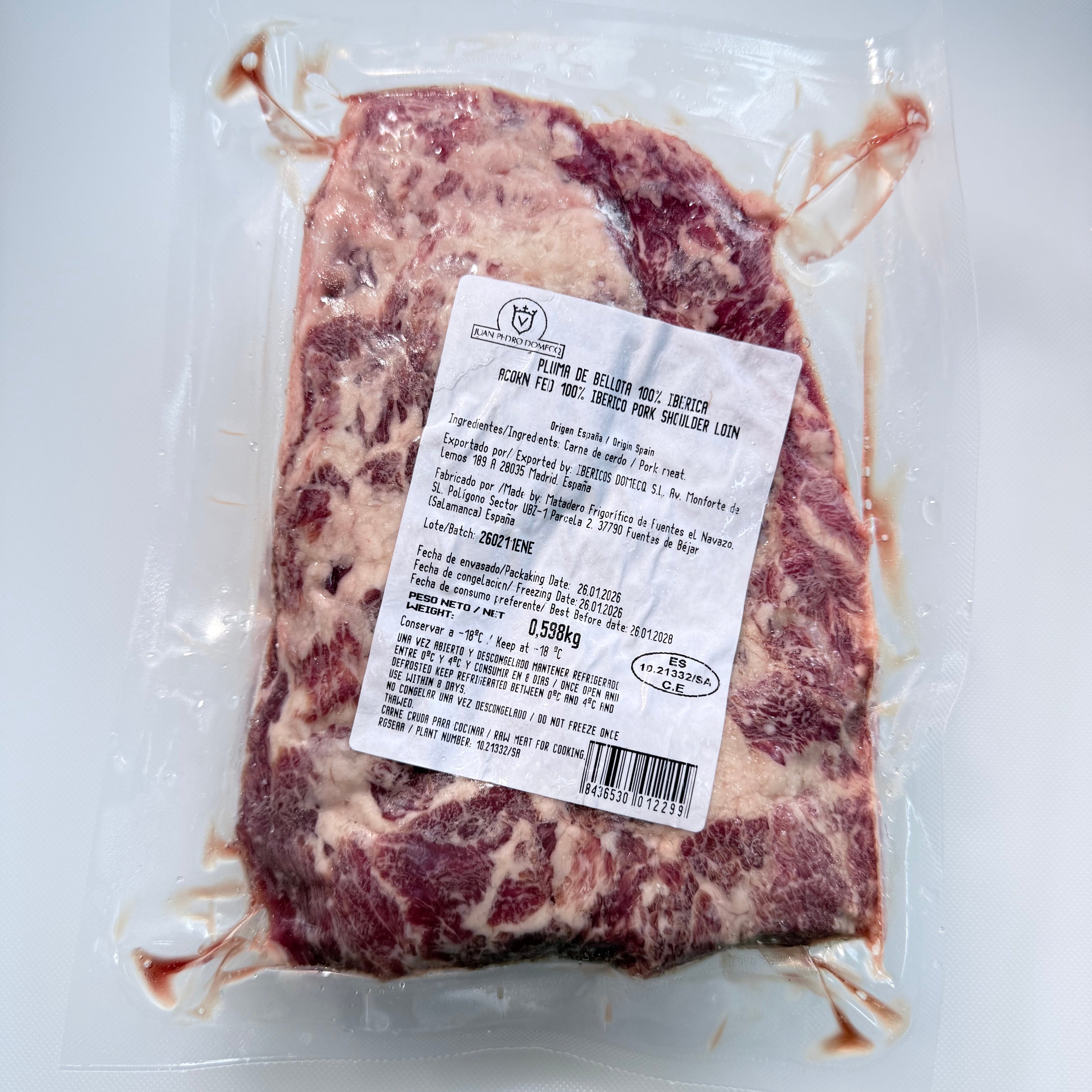 西班牙 Juan Pedro Domecq 100% 純血統橡果級黑毛豬肋眼蓋肉 (Pluma)